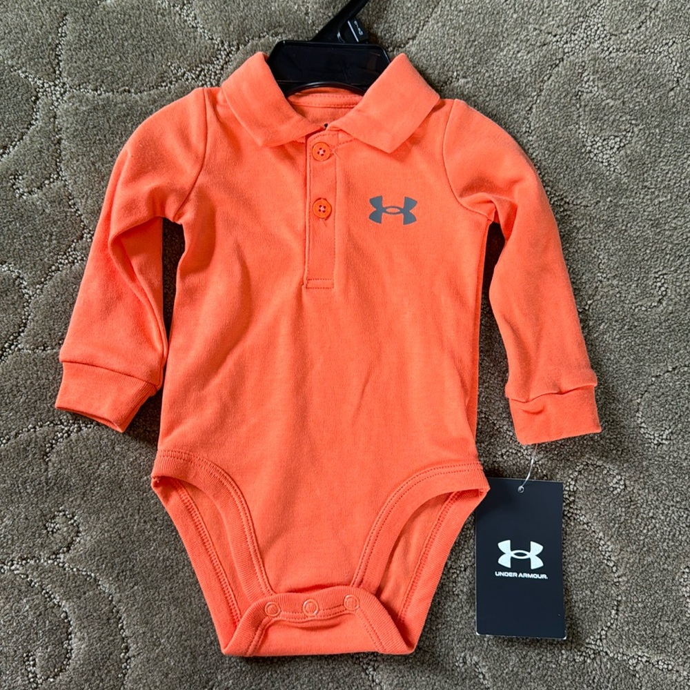 Under Armour Orange Polo Onesie Size 0-3 months